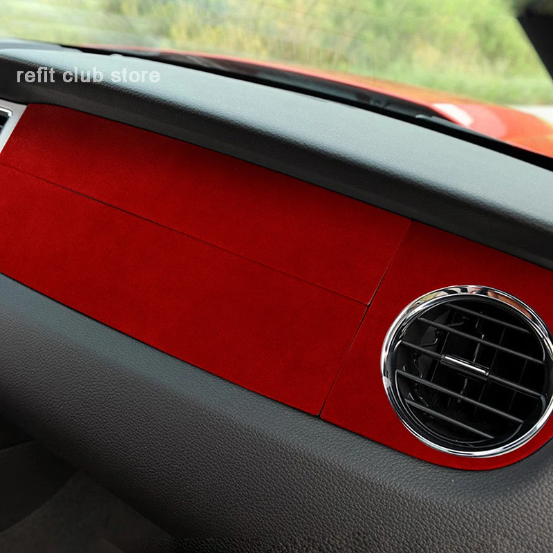 Piele De Căprioară De Bord Consola Centrala Capac Decorativ Benzi Autocolante Auto Pentru Ford Mustang 2010-Interior Modificat Accesorii 2