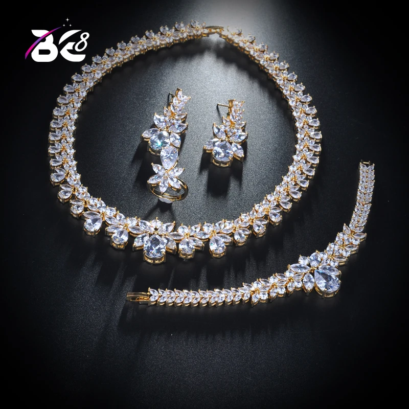 8 Noul Design de Lux AAA Zircon Picătură de Apă Forma Colier Pandantiv Cercei Set pentru Femei,de înaltă Calitate Petrecere/bijuterii WeddingS154 3