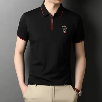 2020 de Înaltă Calitate pentru Bărbați Tricou Polo maneca scurta Barbati Moda Broderie Clasic tricouri de Afaceri de sex Masculin Dimensiuni S-3XL