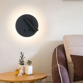 Modernă cu LED-uri lampă de lectură lampă de perete cu comutator lampă de noptieră simplu personalitate cald lampă de lectură hotel dormitor spotligh