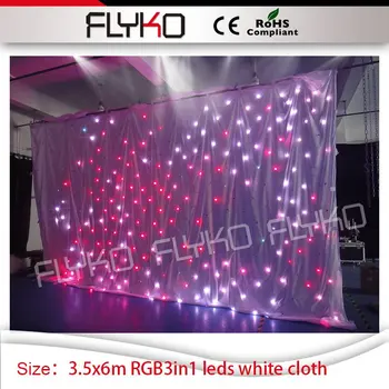 CE ROHS cetificate de 3,5 m inaltime de 6m lățime plin de culoare led alb cortina led star cortina led-uri fundal
