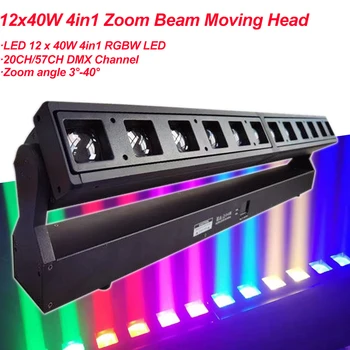 Super-luminos 12x40W 4in1 RGBW LED Pixel Fascicul de Spălare Zoom Bar în Mișcare de Lumină Pentru DJ Disco Club Petrecere Proiect EventTheater