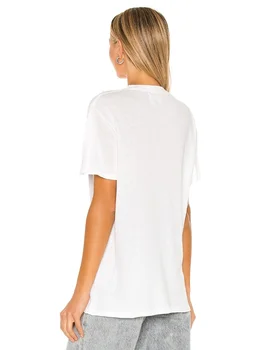 T-shirt Simplu Scrisoare de Imprimare cu mâneci Scurte Vrac Pulover Casual Cămașă de Bază de Top 4