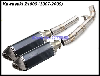 Pentru Kawasaki Z1000 2007-2009 Motocicleta a Tobei de Eșapament Link-ul de Pip Stanga Dreapta Tobei de Eșapament de Evacuare Mijlocul Conductei pentru Z1000 07-09