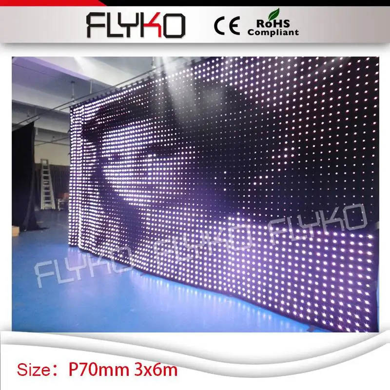 P70mm moale interior 10ft*20ft fansy decor nunta dj scena de concert video cu led-uri cortina 4