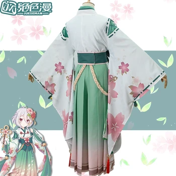 Anime Princess Conecta! Re:Se Arunca Cu Capul Kokkoro Anul Nou Kimono Uniforme Cosplay Costum Kokoro Pentru Halloween Rochie H