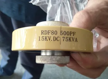 RDF80 500PF 15KV 75KVA de înaltă frecvență mașină M10 piuliță de înaltă tensiune condensator cu dielectric din ceramică