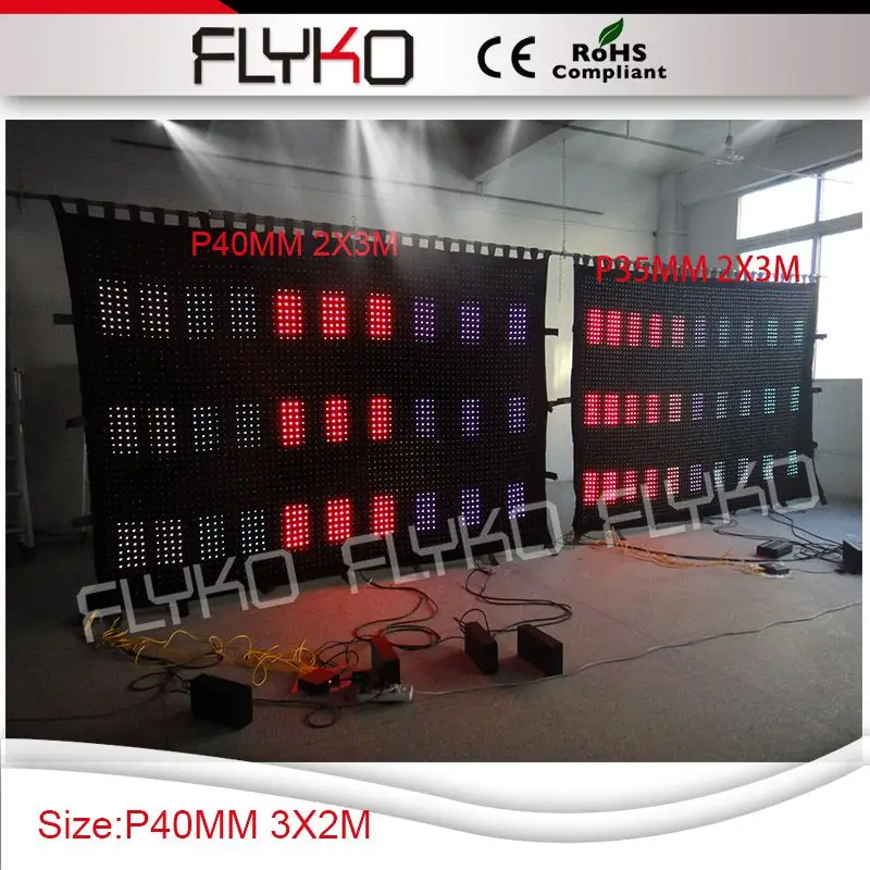Transport gratuit 2M *3M design nou Lumina Disco P40mm video cu led-uri cortina led-uri cortina